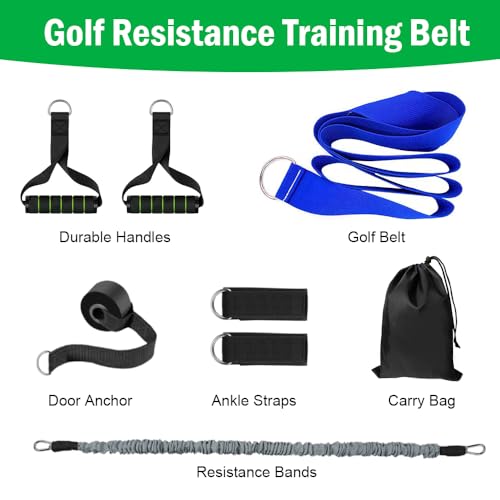 Golf Rope Swing Trainer, Golf Swing Trainer for Core Strength, Fix Early Extension & Improve Swing Consistency, Multifunctional Golf Training Aid, Portable Golf Accessories for Beginners & Amateurs