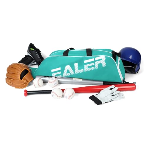 EALER Baseball Bat Tote Bag & T-ball, Softball Equipment Bag - Gear for Kids, Youth, and Adults Holds Bat, Helmet, Glove, Cleats, Shoes and More - color: Lake Blue