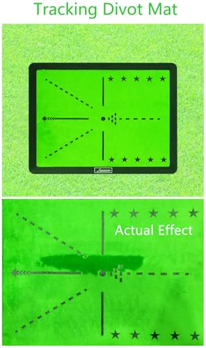 Golf Hitting Mat with Swing Path Feedback – Dual Velvet Replaceable Top, 16x12 in for Indoor/Outdoor Driving, Chipping & Putting Practice – Gift for Golfers