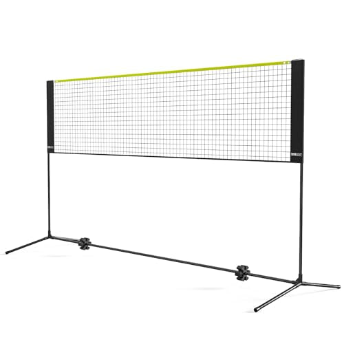 VEVOR Badminton Net, Height Adjustable Volleyball Net, Wide Foldable Pickleball Net, Portable Easy Setup Tennis Net Set with Poles, Stand and Carry Bag, for Kids Backyard Game Indoor Outdoor Use - size: 10ft