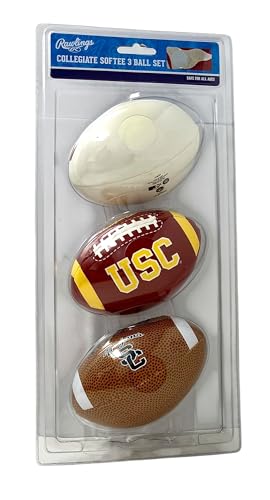 Rawlings NCAA 3 Pack Softee Football, 5", Team Colors - style: USC