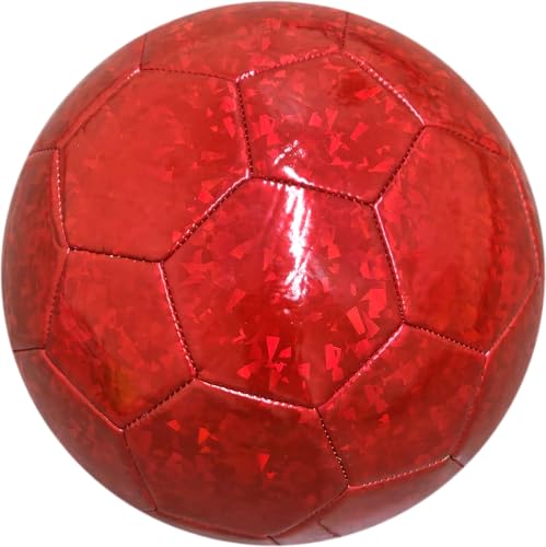 Metallic Training Soccer Ball - color: Red, size: 5