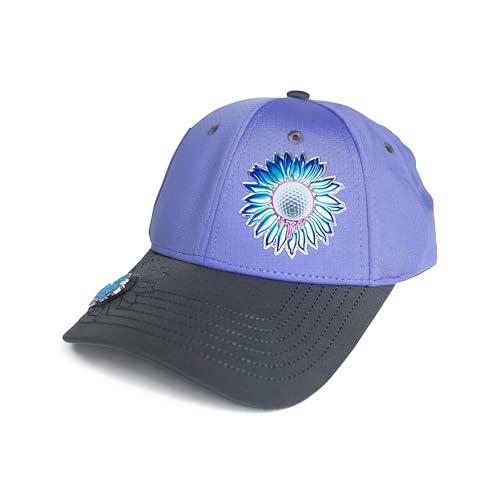 Ladies Adjustable Hats - Tee Holder with Tees & Bill Magnet with Ball Marker - 100% Custom Made - color: Velvet Hammer, style: Offset