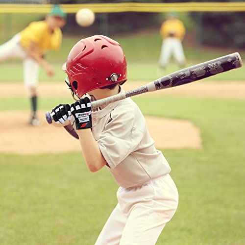 Youth Baseball & Softball Batting Gloves for Kids with Super Grip Fit - color: Classic Black, size: Youth XS/S(5.5in-6in)