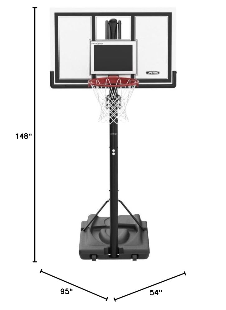 Lifetime Adjustable Basketball Hoop (54-Inch Polycarbonate) - style: Portable