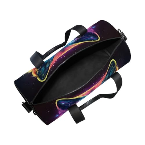 Sports Gym Travel Duffle Bag Wolf Luggage for Men and Women - color: Wolf