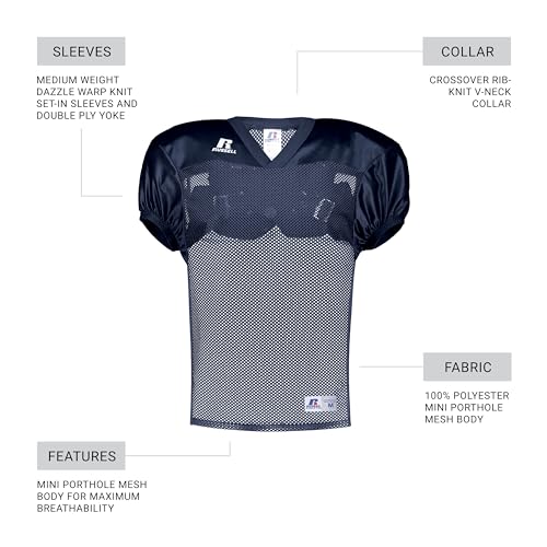 Russell Athletic Boys Youth Stock Practice Jersey - color: Navy, size: X-Large
