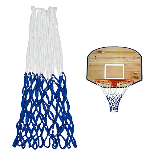 Sanung Basketball Net, Wear-Resistant Polyester Lightweight 12 Loops Basketball Net Replacement for Home Use, Fits Standard Size Hoop, Easy to Setup, Set of 2