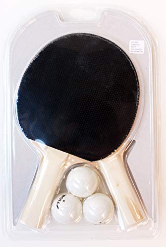 STIGA Master Series Recreational-Quality Classic Table Tennis Set for Family Play Includes 2 Rackets and 3 White 1-Star Balls (2 Player)