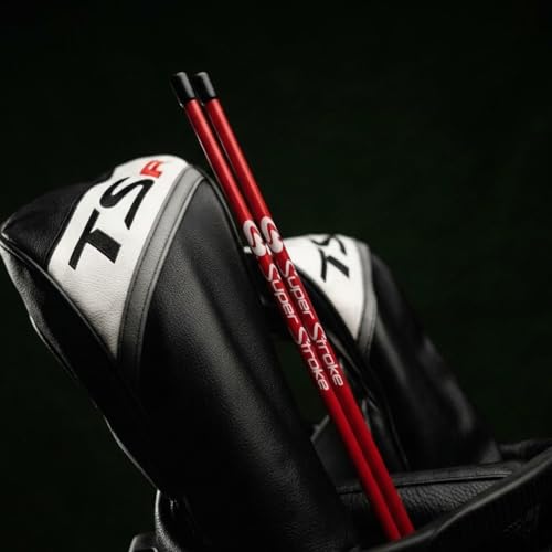 SuperStroke Golf Alignment Sticks 45" Fiberglass Rods, Full Swing Training Aid Kit, Help's with Posture Correction and Shot Accuracy (Set of 2) - color: Red