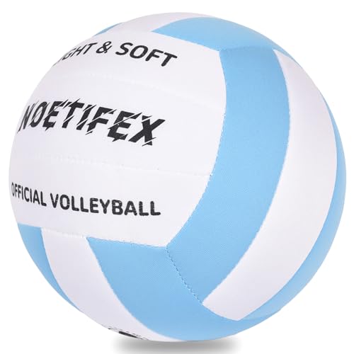Soft Indoor Volleyball, Ultra Soft Fabric Lightweight Volleyball for Safe & Quiet Practice, Ideal for Kids Youth Beginners Indoor Home Yard Training Games (Deflated)