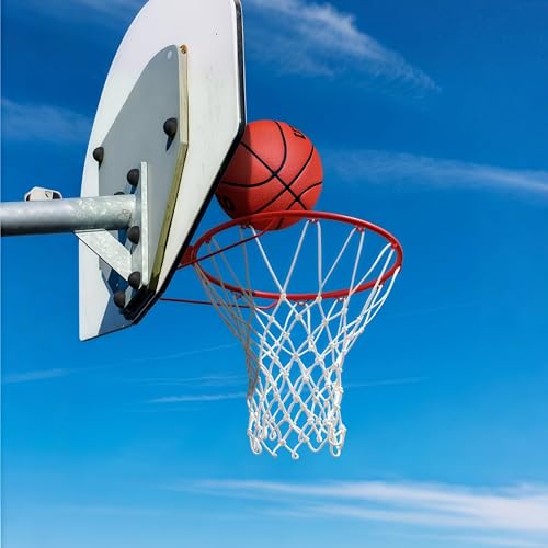 2 Pack Heavy Duty Basketball Net Replacement,2025 Upgrade Heavy Duty Basketball Net, All Weather Anti Whip,12 Loops Fits Standard Indoor or Outdoor Rims - color: White+Black