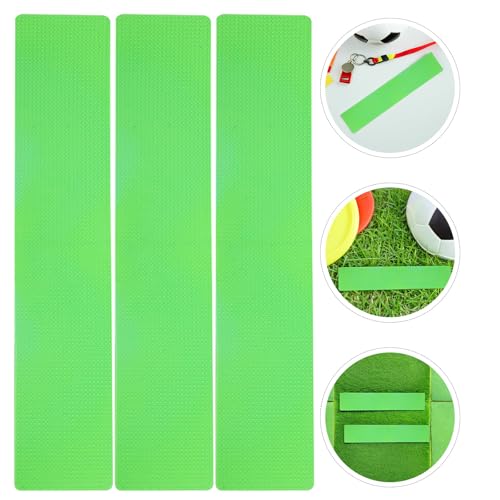 balacoo 12pcs Flat Court Line Markers Set, Green Outdoor Sports Field Markings for Football Soccer Tennis, Reusable Training Floor Markers for Basketball and Pickleball