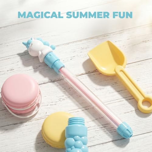 Dsmile 3 Packs Water Guns for Kids Adults,Plastic Handle Outdoor Swimming Pool Beach Summer Fun Party Games for Girls Boys Teens Adults - style: Squirt nozzle(Unicorn)*3