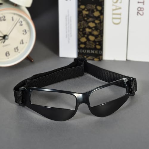 Improving Basketball Skills, Say Goodbye to Bowing - Professional Dribbling Goggles Basketball Sports Training Glasses, BLACK