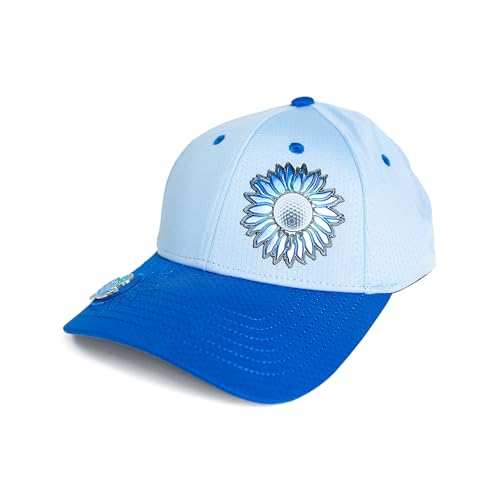 Ladies Adjustable Hats - Tee Holder with Tees & Bill Magnet with Ball Marker - 100% Custom Made - color: Summer Breeze, style: Offset