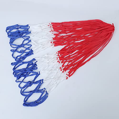 2Pcs Basketball Net Replacement Standard Basketball Hoop Net Thick Nylon Braided Hoop Net All Weather Basketball Net for Indoor Outdoor(12 Loops)