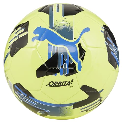 Puma Orbita 6 Machine Stitch Soccer Ball - color: Fizzy Apple-Bluemazing-PUMA Black AW24, size: 5