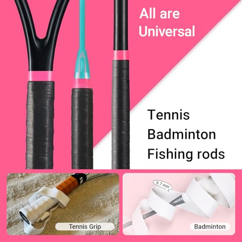 Tennis Racket Grip Tape, Precut Soft Tennis Grip Tape, Anti Slip and Dry Feel Tennis Racquet Overgrip Wrap for Replacement