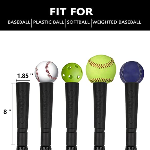 Hikeen Baseball Tees - Batting Tee with Portable Tripod Stand for Softball Hitting Training, Includes Carrying Bag - style: tee