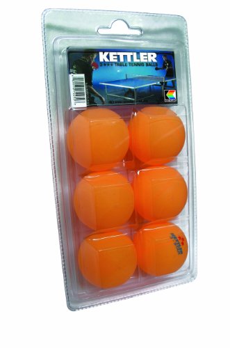 Kettler 40 mm Regulation Size Table Tennis Balls: 3 Star Rating, 6 Pack