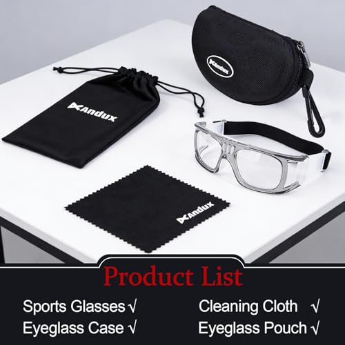 Andux Unisex Sports Glasses Anti Fog Goggles for Basketball Dribbling, Lacrosse, Eye Training LQYJ-01 - color: Grey
