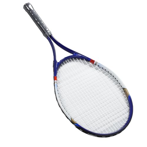 RiToEasysports 27 Inch Tennis Racket, Aluminum Alloy Nylon Recreational Racquet with Racket Bag, for Beginners Intermediate Players Adults Teens - color: Blue