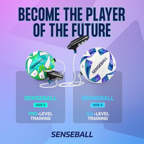 SenseBall Soccer Trainer Ball with Free App | Training Equipment for Young Players | Soccer Gifts | Improve Ball Control, Footwork & Coordination with Professional Coach Program & 50+ Exercise Videos - size: All-Level Size 3