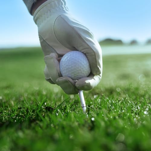Plastic Golf Tees, 150 Pack (130 Driver Tees + 20 Iron/Hybrid Tees), Low Friction & Resistance, Top Golf Gifts for Men & Unique Golf Gifts for Golfers - color: White(3-1/4'', 130pcs) & White(1-1/2'', 20pcs), Plastic