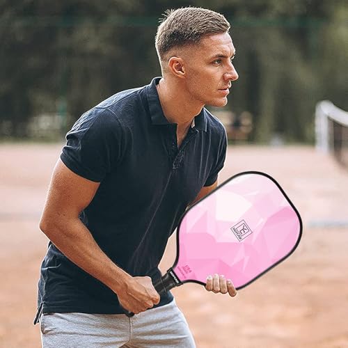 YC DGYCASI Pickleball Paddles Set of 2, 2026 USAPA Approved Pickleball Set, Fiberglass Lightweight Pickle Ball Rackets 2 Pack, 2 Outdoor Pickleball, 2 Indoor Pickleball Balls, 1 Pickleball Bag - color: Pink