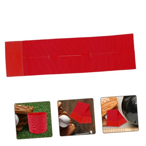 Toyvian Elastic Baseball Glove Strap Softball Wrap Band for All Gloves Breathable Open Structure Design Red