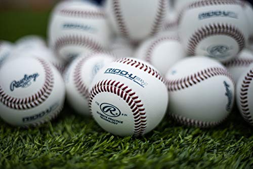 Rawlings | Ultimate Practice Baseballs | Youth/High School/College | Added Lifespan + Weather Resistant | Dozen & Bucket Options - color: White - Youth/Box of 12, size: Box of 12
