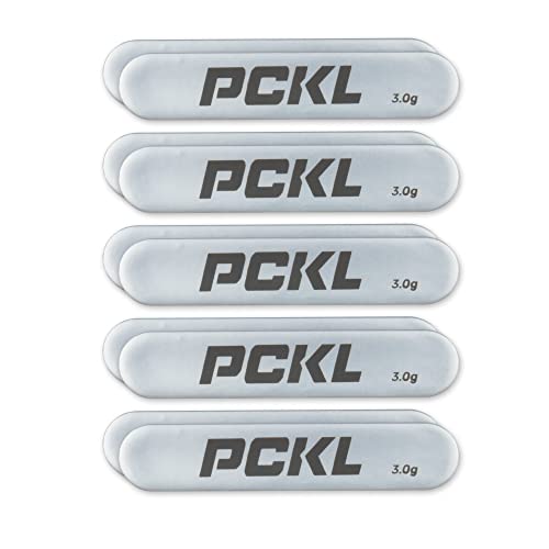 PCKL Pickleball Paddle Lead Tape Strip Weights | 10 Pre Cut 3g Strips for Improved Power, Spin, Sweet-Spot, and Head Weight