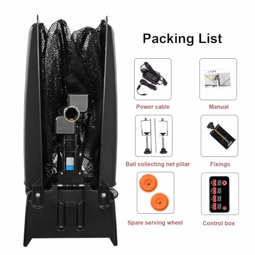 Table Tennis Robot, Ping Pong Ball Catch Trainer, for Table Tennis Catch Practice, with Catch Net, Portable Ball Launcher, 30-90 Balls/Min, for Clubs, Table Tennis Beginners