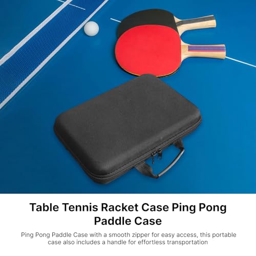 Yiju Ping Pong Paddle Case, Racket Protector MultifunctionTable Tennis Racket Case Pingpong Storage Bag EVA Hard Cover Case for Travel Outdoor Sports Gift