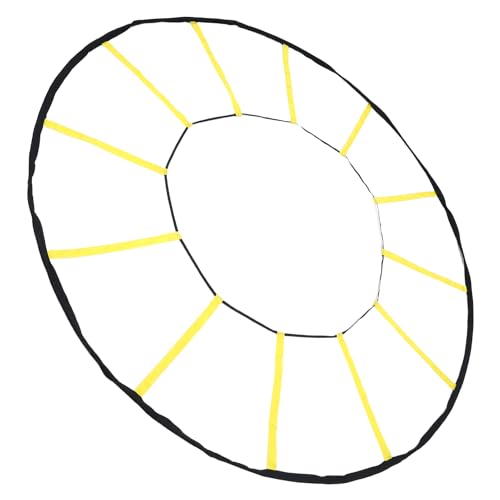Professional Circular Agility Training Ladder 12 Rungs Heavy Duty Nylon Speed Agility Trainer for Soccer Basketball Football Athletes Indoor Outdoor Sports Equipment with Ca