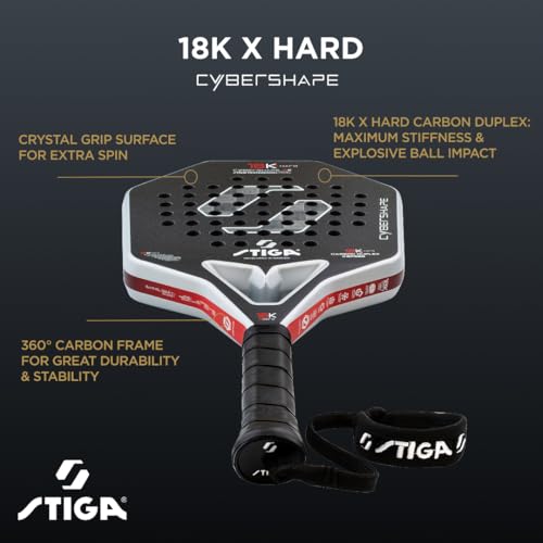 STIGA Cybershape Padel Racket - size: 18K X Hard