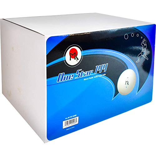 Practice Table Tennis Balls – Box of 144 MK Practice Table Tennis Balls – 40mm Ping Pong Balls – White MK Practice Balls – Affordable – Ideal for Practice