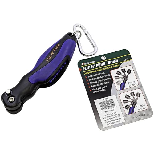 JEF World of Golf Flip 'N' Pure Brush - color: Black/Blue