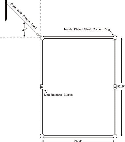 Home Court 2-Inch Non-Adjustable 8-Meter Sand Court Line - M819NAS