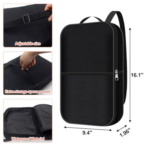 Pickleball Paddle Cover with Pocket, With Extra Storage Space Pocket for Accessories, Fits Store 2 Paddle &4balls, Zipper Closure - Waterproof Material