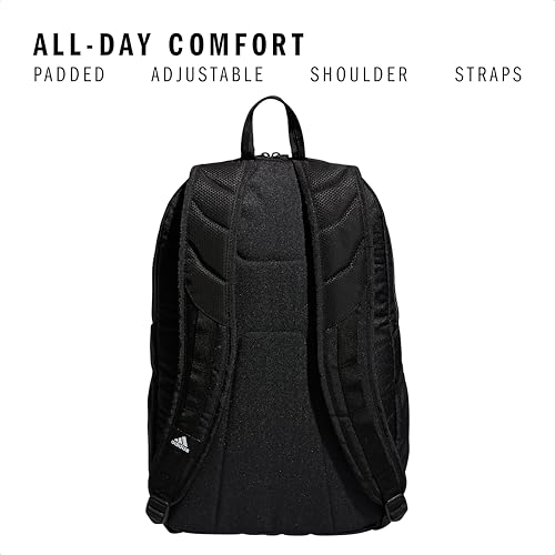 adidas Stadium 4 Soccer Backpack – Team Sports Bag with Ball Pocket, 36L - color: Black/3.0