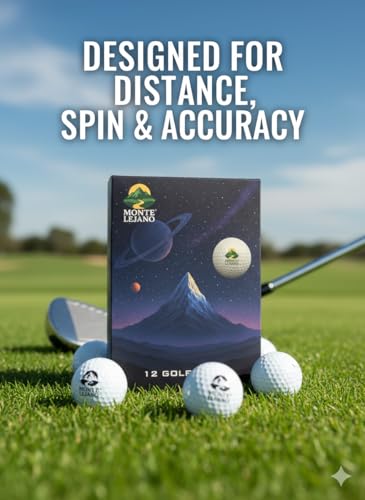 12 Premium Golf Balls – Long Distance, Straight Flight & Soft Feel – Durable Practice Balls for Beginners & Amateur Golfers