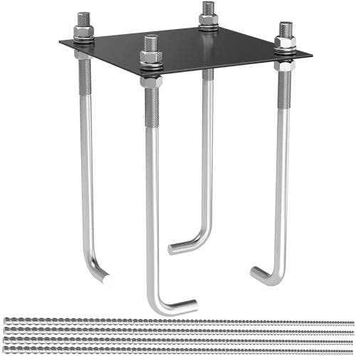 7"/ 9" Basketball Hoop Anchor Kit, Universal Fit Ground Anchor Kit, Basketball Hoop Ground Anchor Kit Basketball Hoop Parts Compatible with Silverback, Goaliath, and Hoopstar Basketball Hoops - size: 9"