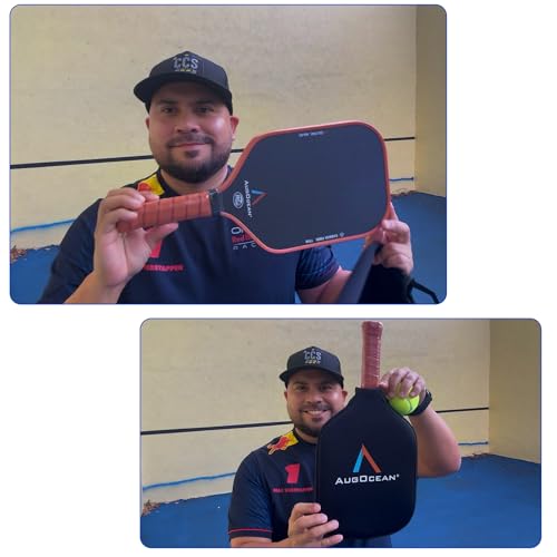 Pickleball Paddle,Pickleball Paddles-3K Raw Carbon Fiber Pickle Ball Paddle Surface with Great Grit & Spin,T700 Pickleball Racket with Excellent Power,Control and Balance,USAPA Approved - color: Brown