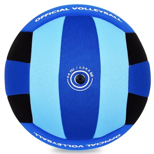 Soft Volleyball-Super Soft Fabric Light Volleyball for Indoor Practice Safe and Quiet Kids Youth Beginners House Yard Training Practice Games(Deflated)