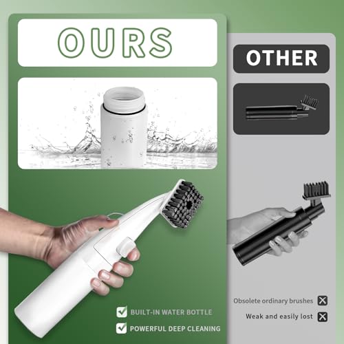 CAITON 2 pcs Pro Golf Club Brush Cleaner - Squeeze Bottle with Nylon Bristles - Push Button Spray - 9.8 Inches Holds 8 Oz Water - Best Golf Gifts for Men/Women