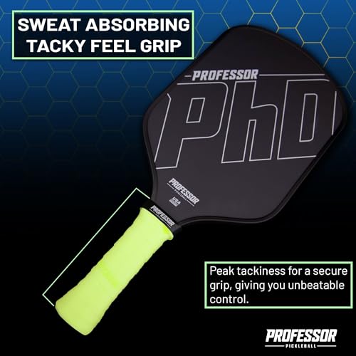 Professor P-Tac Pickleball Paddle Overgrip – Max Tacky, Moisture-Wicking Grip Tape for Pickleball Paddles in 6 & 12 Packs, Anti-Slip & Durable Overgrip for Control & Enhanced Performance