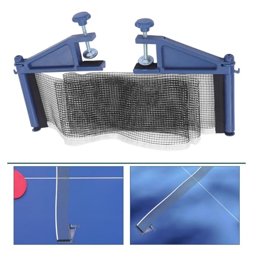 Reinforced Table Tennis Net and Post Set with Thickened Mesh Fit for Indoor and Outdoor Use Easy Setup Portable Pingpong Net Clamp for Standard Tables Recreational Equipment