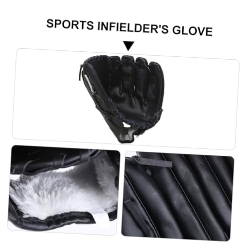 SHERCHPRY PU Baseball Glove Lightweight Infielder Pitcher Training Mitt for Youth Beginners Flexible Softball Fielding Hand Protection